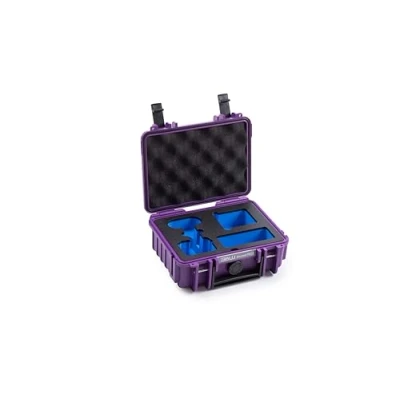 Afbeelding van B&amp;W International Outdoor Transportkoffer voor Insta360 GO 3 en 3S, type 500, paars, waterdicht conform IP67 certificering, stofdicht, onbreekbaar onverwoestbaar