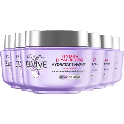 Afbeelding van 6x L&#039;Oréal Elvive Hydra Hyaluronic Haarmasker 300 ml