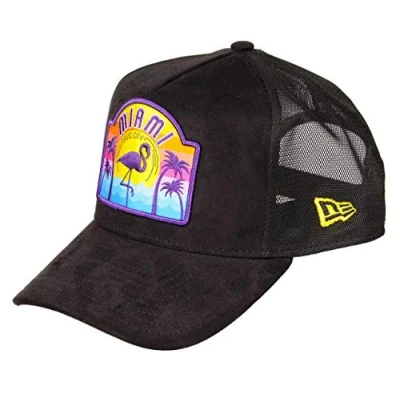 Afbeelding van New Era Miami Suede Patch A Frame Trucker Cap One Size