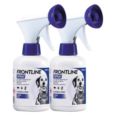 Afbeelding van 2x Frontline Anti Vlooien en Teken Spray 250 ml