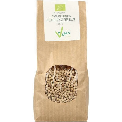 Afbeelding van Vitiv Witte Peper Korrels Bio 250GR