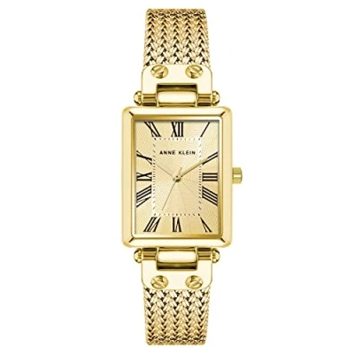 Afbeelding van Anne Klein Vrouwen mesh armband horloge, Goud,