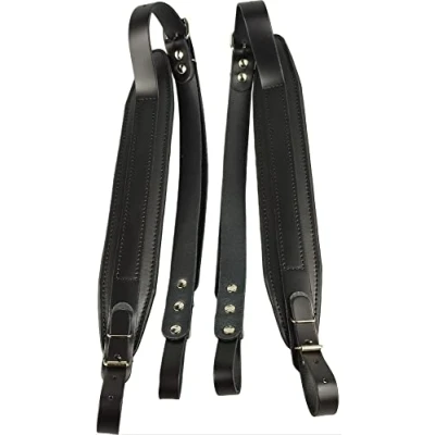 Afbeelding van Accordeon riem leer hoogwaardige 6 cm schouderriem max tot 120 bas