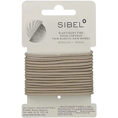 Afbeelding van Sibel Thin Elastic Hair Bands Blonde 16 Stuks