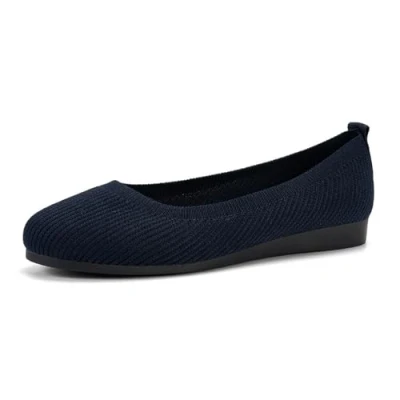 Afbeelding van Women Comfortable Breathable Slip On Arch Support Non Casual Shoes,Womens Lightweight Mesh Knit Walking Sneakers (EU 40,Navy Blue)
