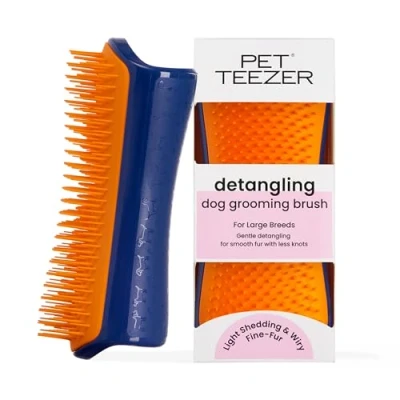 Afbeelding van Tangle Teezer Pet Ontwarren en Hond Verzorging Borstel Droogborstel of Badborstel Navy &amp; Oranje