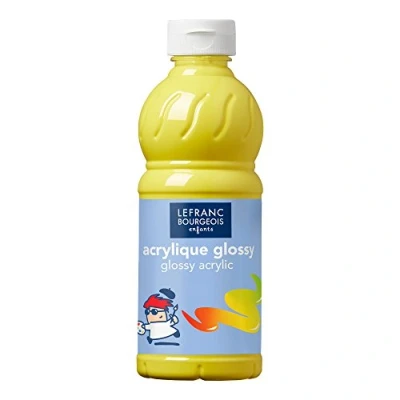 Afbeelding van Lefranc &amp; Bourgeois Glossy Kinder Acrylfarben, 500ml Tube Primärgelb