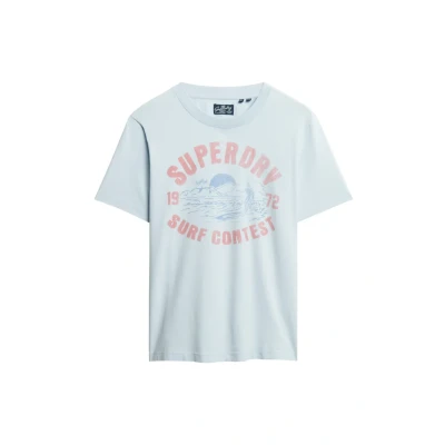Afbeelding van Superdry LOFI Outdoor Tshirt print, Dames, Maat: 36, Atmosphere blue