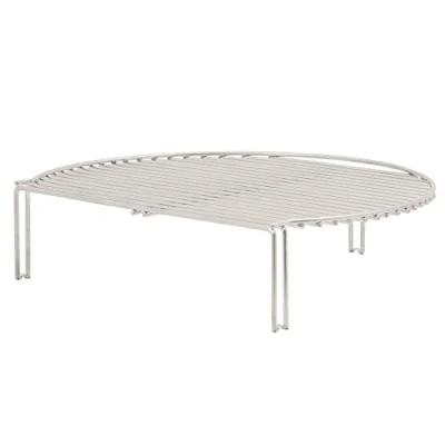 Afbeelding van BBQ Toro Roestvrij stalen warmhoudrooster rond 40 x 33 10 cm geschikt voor kogelgrill en Kamado grillrooster 2e verdiepingen universeel verwarmingrek meer grilloppervlak met verlengingsrek