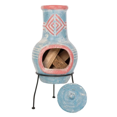 Afbeelding van RedFire Haard Colima klei zeeblauw/rood 86031