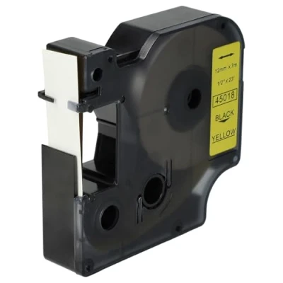 Afbeelding van vhbw Cassette patronen tape 12mm geel voor Dymo Rhino 4200, 5000, 5200, 6000 als D1, 45018.