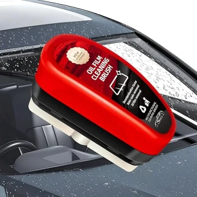 Afbeelding van EINESIN Automotive oliefilm reinigingsborstel, herbruikbare glazen coating voor voorruit, voorkomt regen en mist reiniging borstel, verbetert de helderheid