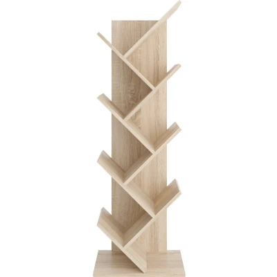Afbeelding van Boekenplank staand geometrisch eikenkleurig