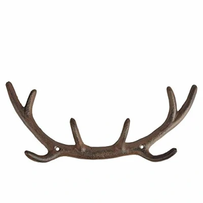 Afbeelding van Esschert Design Wandhaken, garderobehaken motief gewei