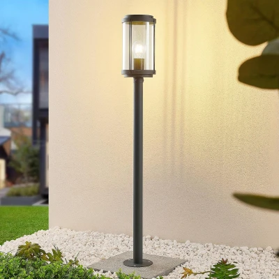 Afbeelding van Lindby Ojali tuinpadverlichting, rond, donkergrijs