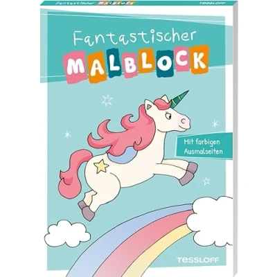 Afbeelding van Fantastischer Malblock: Mit farbigen Ausmalseiten für Kinder ab 5 Jahren