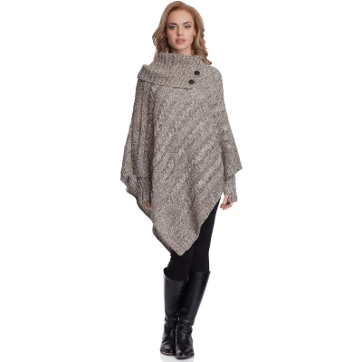 Afbeelding van Merry Style Damesponcho Khaki MS SE NOEMI