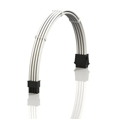 Afbeelding van LINKUP AVA 30cm 8 Pins (4+4) CPU ATX Moederbord PSU Voeding Gevlochten Mouwen Aangepaste Mod PC Verlengkabel met Kammen Enkele Verpakking 300mm Wit