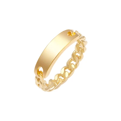 Afbeelding van Elli Chunky CHIC Ring goldcoloured, Dames, Maat: 54, Gold coloured