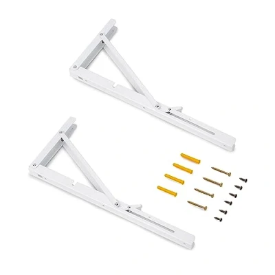 Afbeelding van Emuca Inklapbare plankdragers, 403mm, Wit, Staal