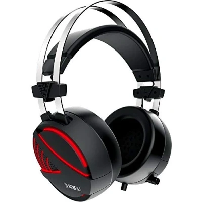 Afbeelding van GAMDIAS Gaming Headset met USB/3,5 mm aansluiting, game klasse 40 driver, inline afstandsbediening en RGB streaming verlichting (HEBE E1)