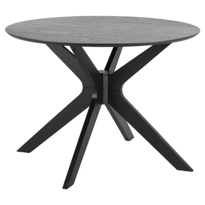 Afbeelding van Leen Bakker Eetkamertafel Novel Zwart 75x105x105cm Eettafels Mdf