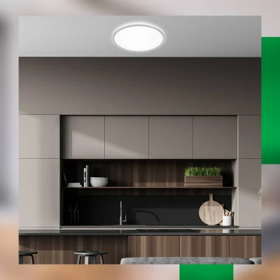 Afbeelding van Briloner Pulap A LED plafondlamp 3836014 EEK 50.000h licht Indirect Neutraal wit Ø 33 x 6 cm Mat chroom