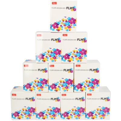 Afbeelding van FLWR Labels / Zebra 10 pack verzendetiketten rood Geschikt voor