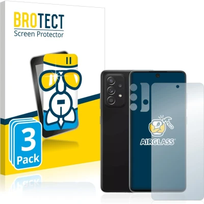 Afbeelding van BROTECT Screenprotector voor Samsung Galaxy A52 5G (Voor+Camera) Folie Beschermfolie Beschermglas transparant (3 Stuks)