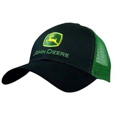 Afbeelding van John Deere NCAA Logo Contrast Mesh Back Core baseballpet voor heren, zwart, one size