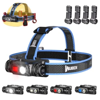Afbeelding van WUBEN H1 Hoofdlamp, oplaadbaar, krachtig, 1200 lumen, campinglantaarn, led, instelbare helderheid, 10 modi, campingverlichting, waterdicht, voor kamperen, bivak, vissen, wandelen enz