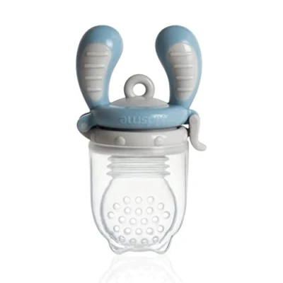Afbeelding van KidsMe Food Feeder fruitspeen &amp; sabbelzakje voor baby Maat L Azure