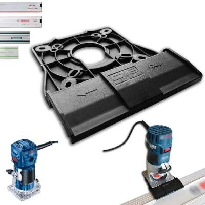 Afbeelding van Professionele geleiderailadapter voor Bosch GKF 500/550 Makita/Bosch/Festool geleiderail bovenfrees kantenfrees adapter