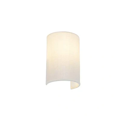 Afbeelding van QAZQA Moderne wandlamp wit Simple Drum Jute