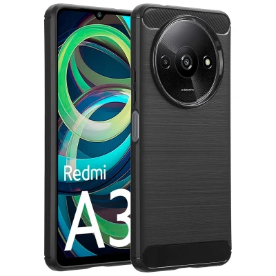 Afbeelding van Xiaomi Redmi A3 Hoesje Siliconen en TPU (zacht) imoshion Softcase/Backcover Zwart Telefoonhoesje
