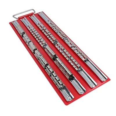Afbeelding van 80 st Socket Opslag Houder Lade Rack Rail voor 1/4 &quot;3/8&quot; of 1/2&quot; Drive Sockets