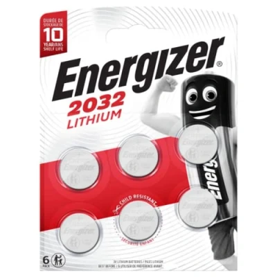 Afbeelding van Lithium Knoopcelbatterij CR2032 3 V 235 mAh 6 Blister Zilver Energiz