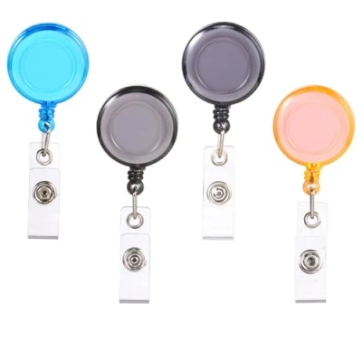 Afbeelding van 4 Stks Badge Reel Intrekbare Houders Reels Lanyard Clip voor Sleutelhanger Id Kaarthouder