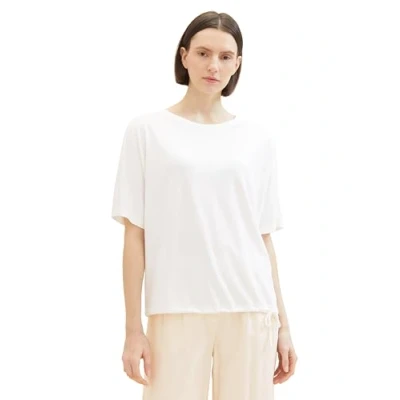Afbeelding van TOM Tailor Rundhalsausschnitt Tshirt basic, Dames, Maat: Large, Whisper white