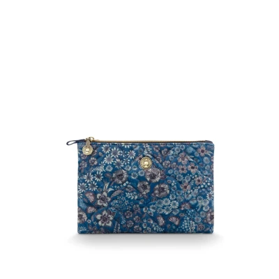 Afbeelding van Pip Studio Charly Make up Tasje Dames Toilettas Daisy Dreams Blauw 24x1x15.5cm