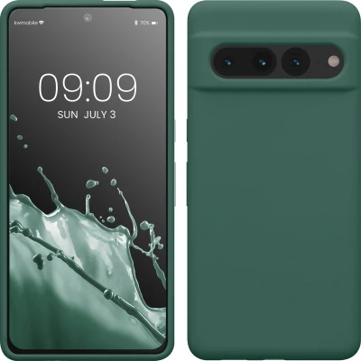 Afbeelding van kwmobile telefoonhoesje geschikt voor Google Pixel 7 Pro Hoesje met siliconen coating Smartphone case in dennengroen