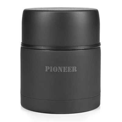 Afbeelding van Pioneer vacuüm geïsoleerde lekvrije soep/voedselkolf, 8 uur warm 24 koud, zwart, 500 ml