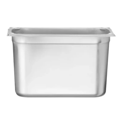 Afbeelding van HENDI Gastronorm container, temperatuurbestendig van 40 tot 300C, geschikt voor ovens, bain marie en vriezers, chafing dishes, versterkte hoeken, 7.8L, GN 1/3, 325x176x(H)200mm, roestvast staal