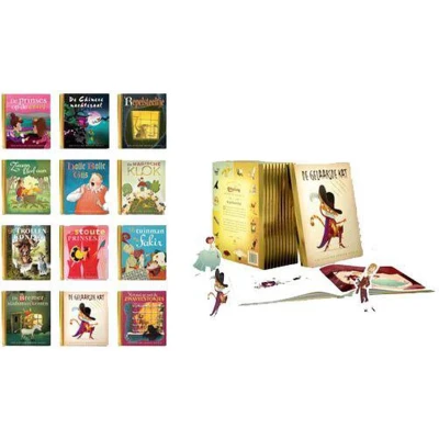 Afbeelding van Serie gouden Efteling boekjes boeken zonder schatkist complete 12 delige kindrboekjes
