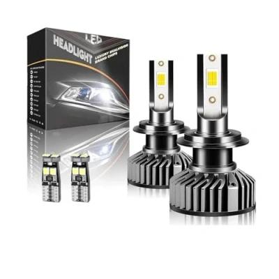 Afbeelding van LINZHAN H4 H7 LED Auto Koplamp Lamp CANBUS 100000LM 200 W CSP3570 H1 H8 H9 H11 9005 HB3 9006 HB4 Licht for Voertuig 6000 K 8000 (Color : 6000K, Size SUPER BRIGHT_H4)