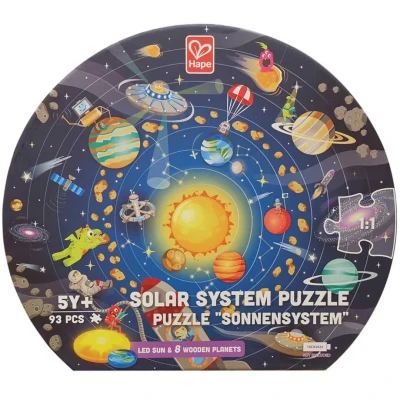 Afbeelding van Hape puzzel met zonnestelsel lamp 93st