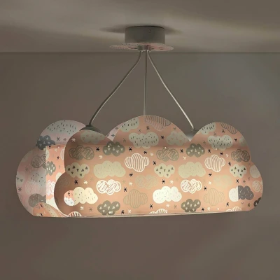 Afbeelding van Dalber Kinder hanglamp plafondlamp kinderkamer kinderlamp Cloud wolk roze