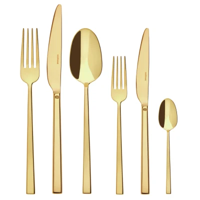 Afbeelding van Bestekset Sambonet Rock PVD Gold (36 Delig)