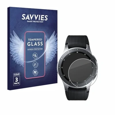 Afbeelding van Savvies Tempered Glass Screen Protector voor Samsung Galaxy Watch (46 mm) (3 Stuks) 9H Gehard Glas Scherm Beschermer