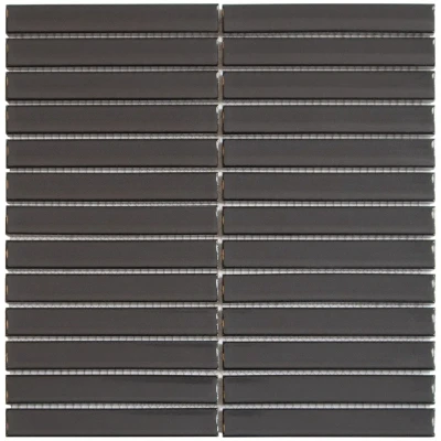 Afbeelding van The Mosaic Factory Carbon Shades mozaïek tegels 30x30cm grijs glans